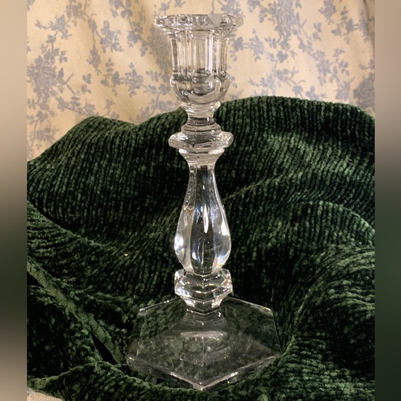 VTG 9" Heisey Imperial Old Williamsburg Clear Glass Candlestick - Picture 2 of 13